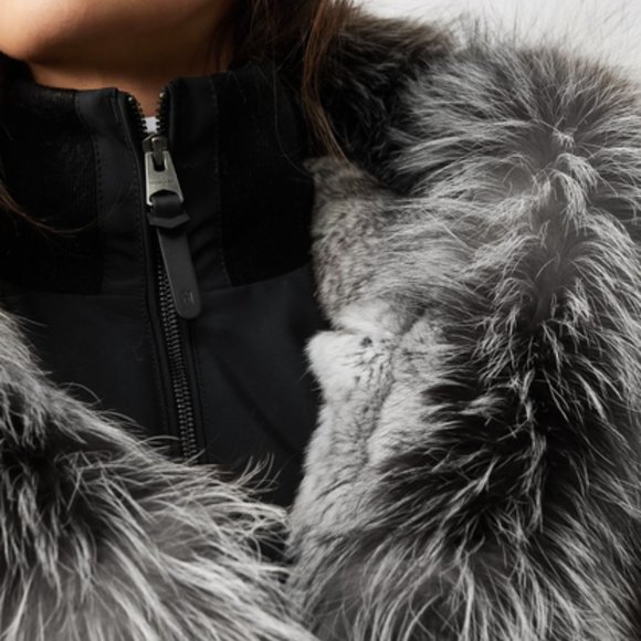 Mackage Trish Down Coat Silverfox Fur - Picture 3 of 4
